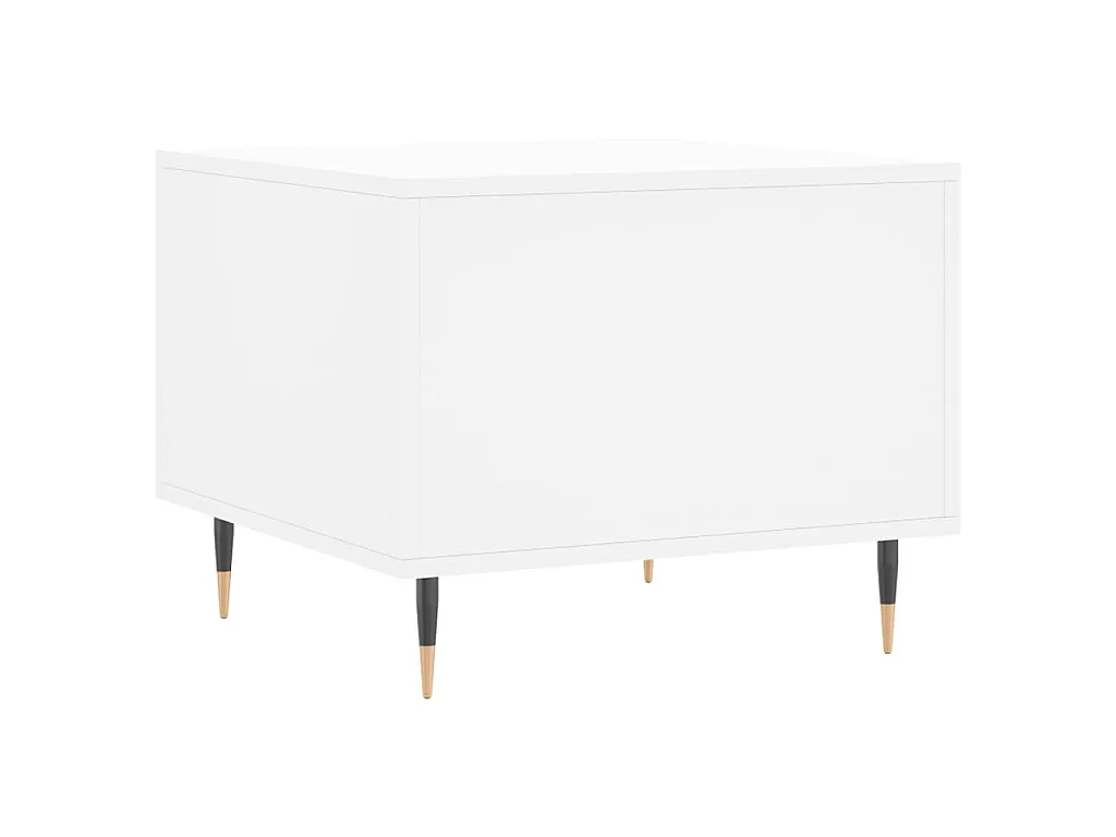 Table basse blanc 50x50x40 cm bois d'ingénierie