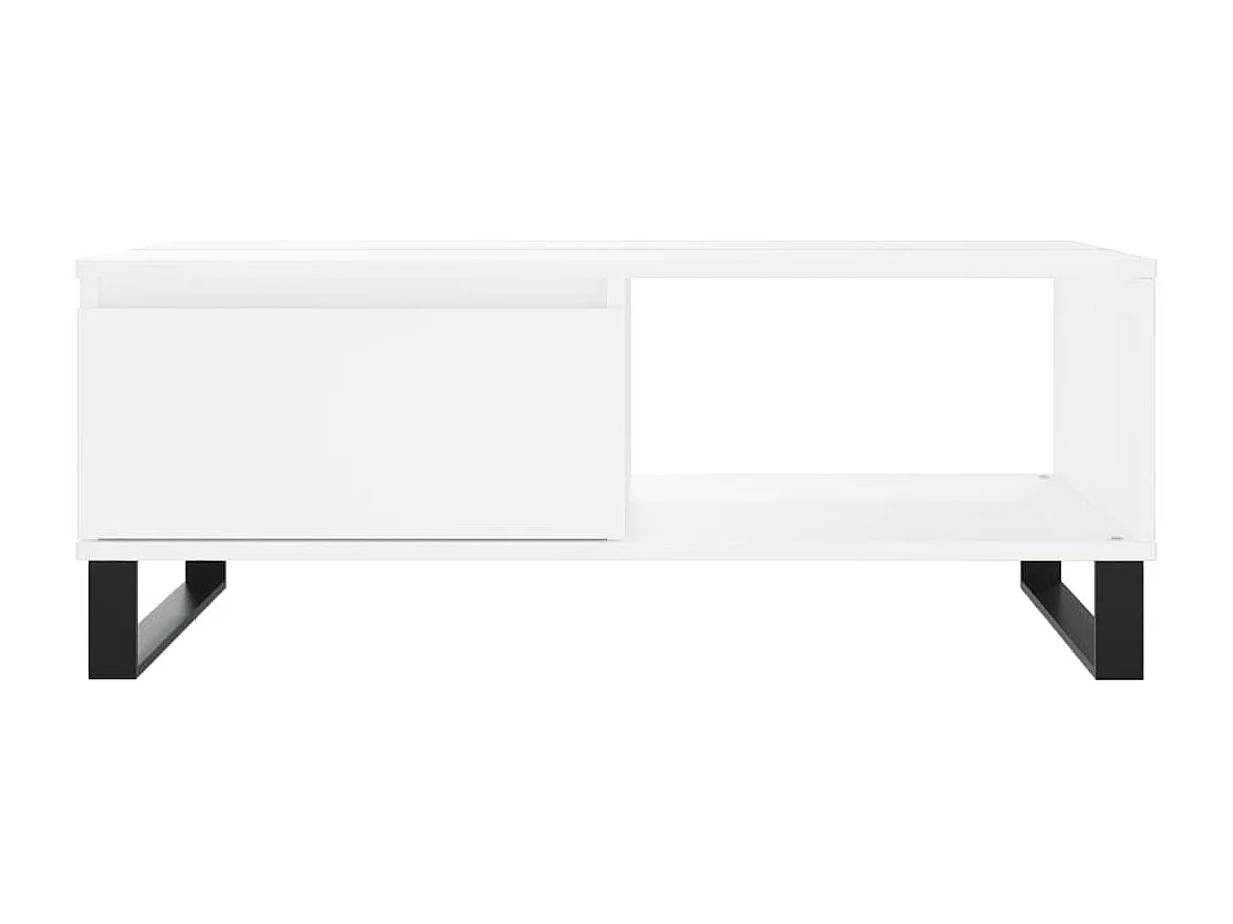 Salontafel 90x60x35 cm bewerkt hout wit