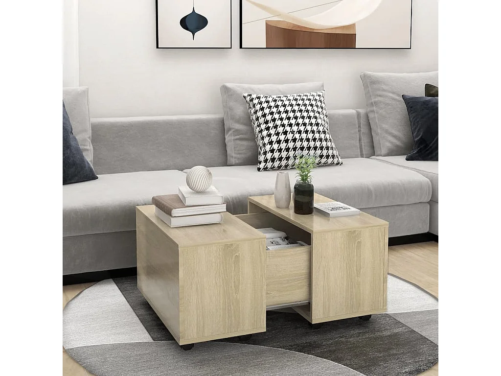 Couchtisch Sonoma-Eiche 60x60x38 cm Holzwerkstoff