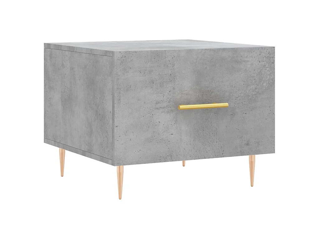 Table basse gris béton 50x50x40 cm bois d'ingénierie