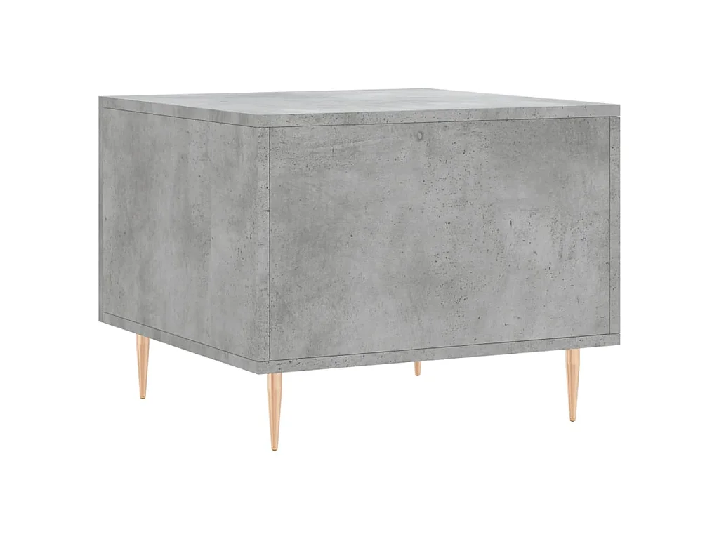 Table basse gris béton 50x50x40 cm bois d'ingénierie