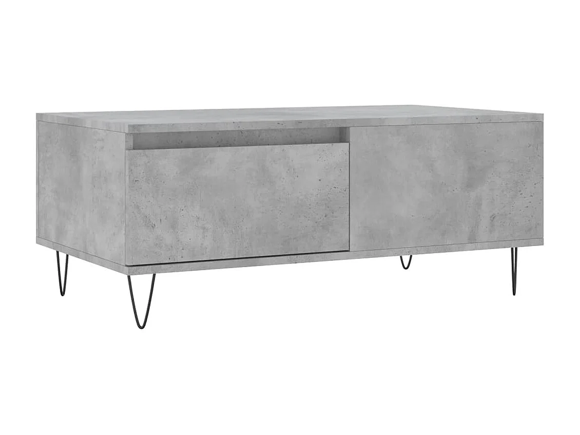 Salontafel 90x50x36,5 cm bewerkt hout betongrijs