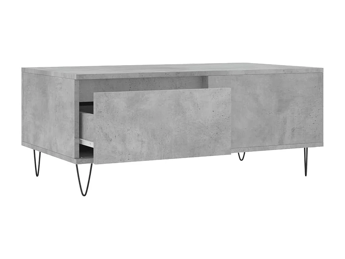 Salontafel 90x50x36,5 cm bewerkt hout betongrijs