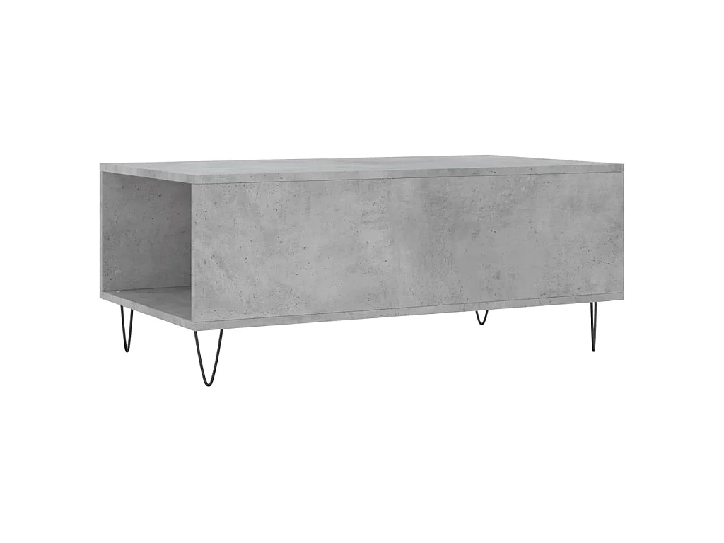 Table basse Gris béton 90x50x36,5 cm Bois d'ingénierie