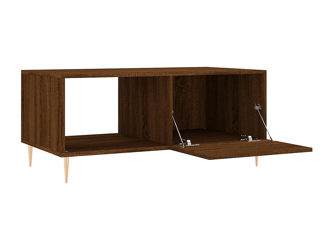 Table basse chêne marron 90x50x40 cm bois d'ingénierie