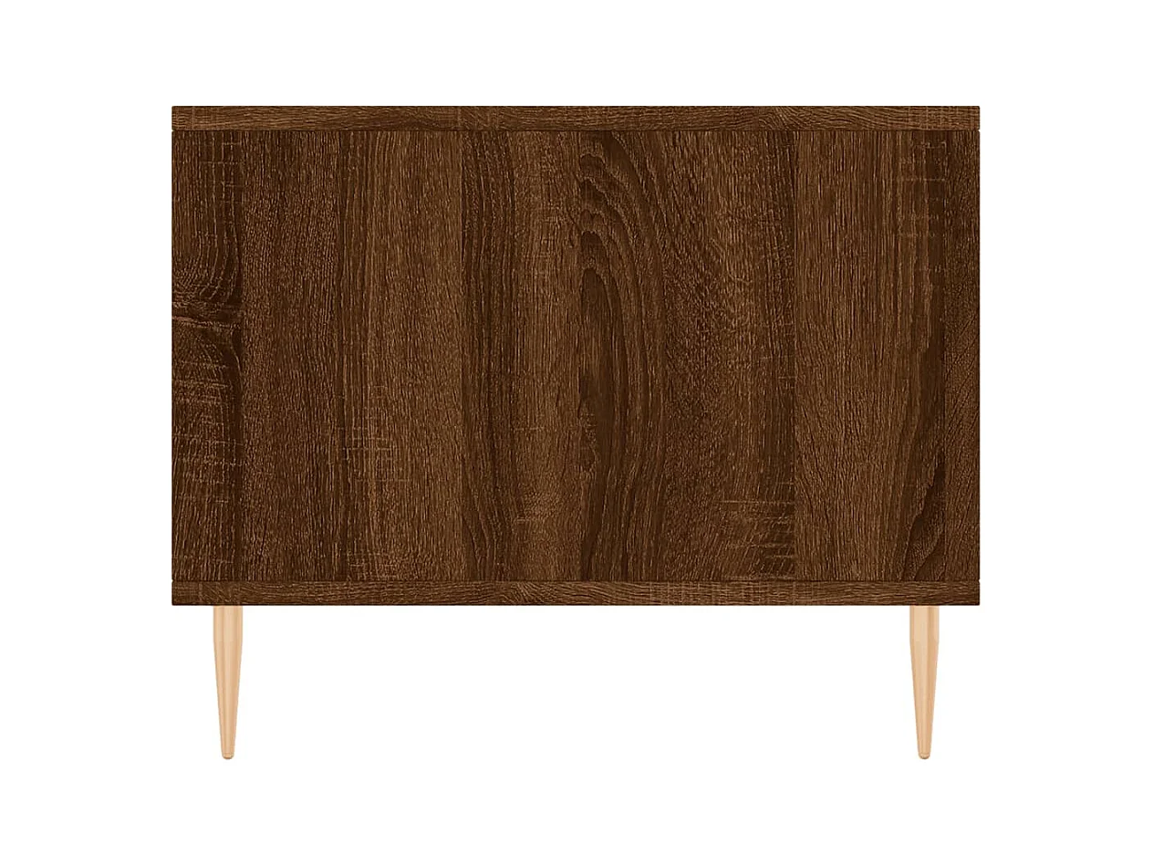 Table basse chêne marron 90x50x40 cm bois d'ingénierie