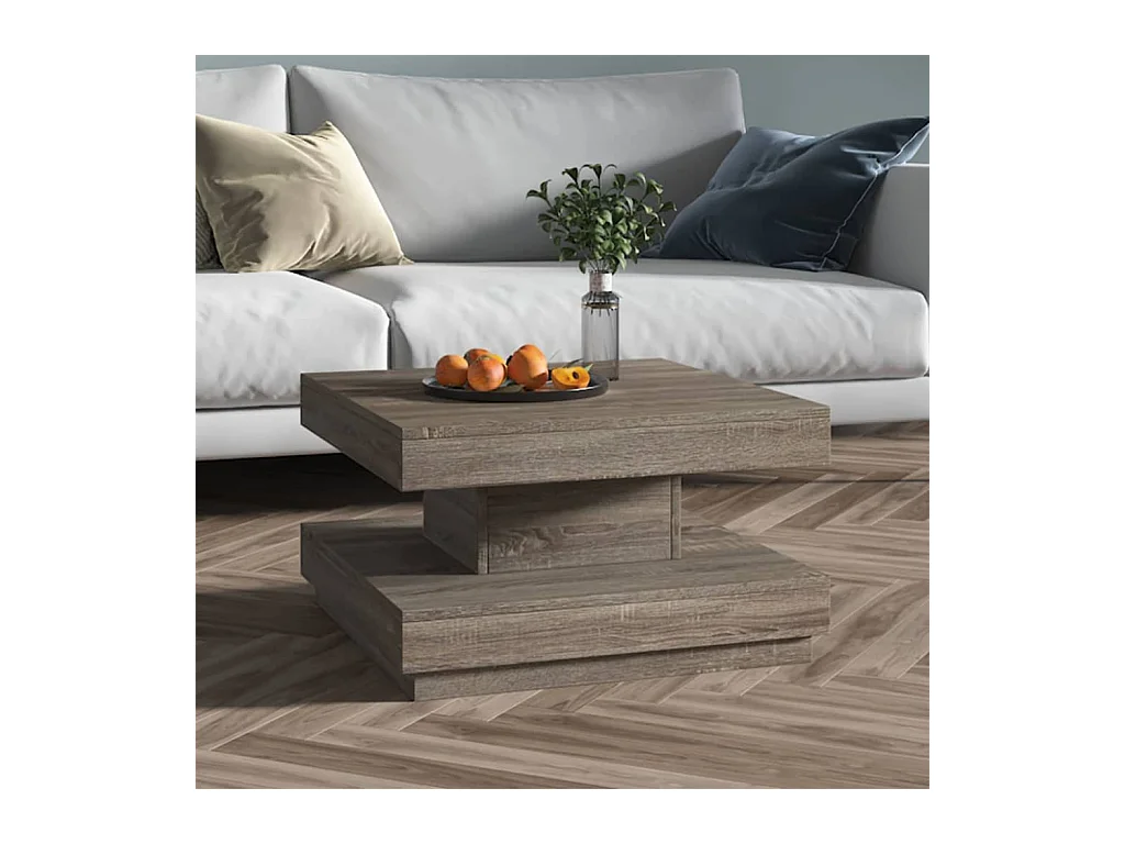 Table basse Gris 60x60x35 cm MDF