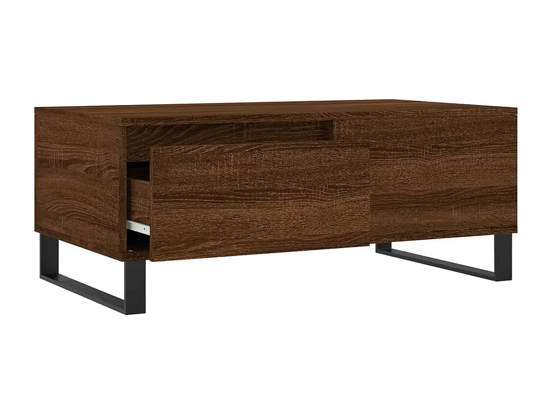 Table basse Chêne marron 90x50x36,5 cm Bois d'ingénierie