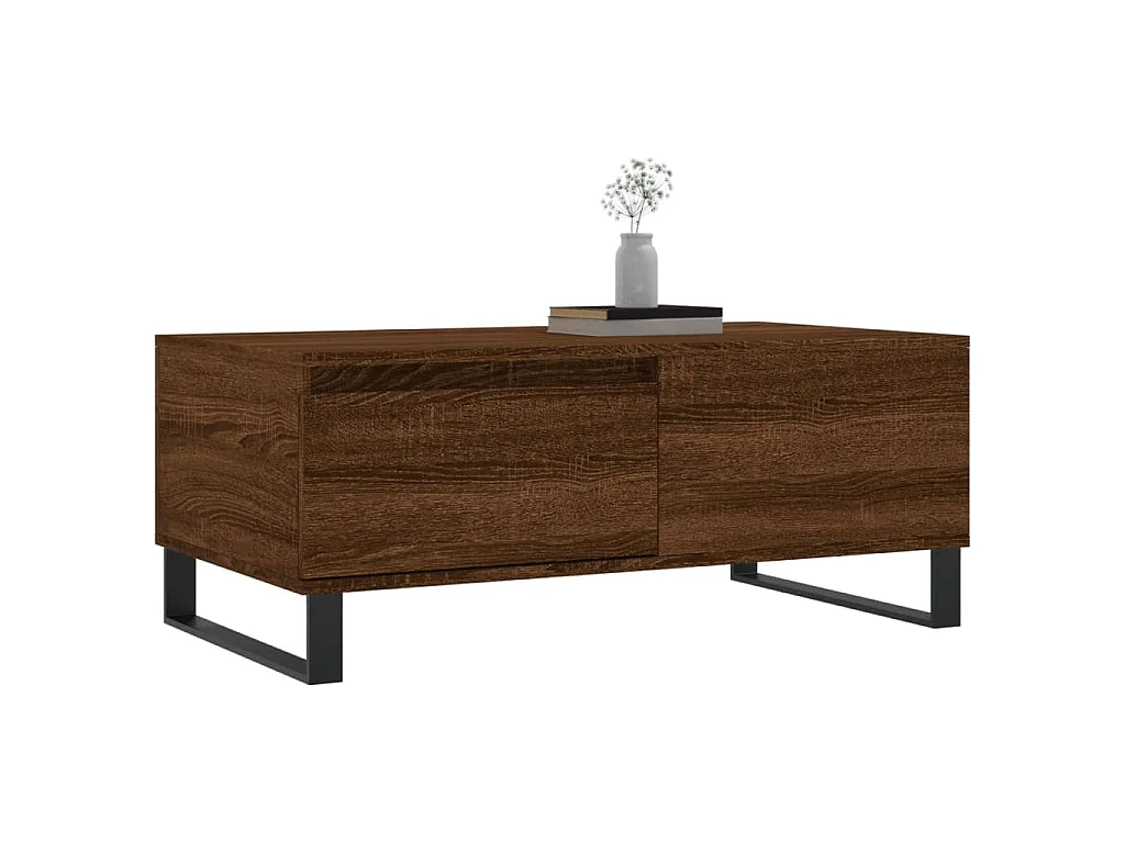 Table basse Chêne marron 90x50x36,5 cm Bois d'ingénierie