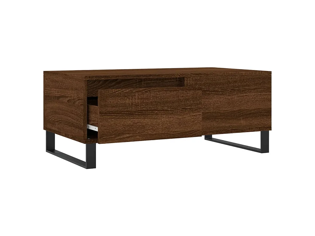 Table basse Chêne marron 90x50x36,5 cm Bois d'ingénierie