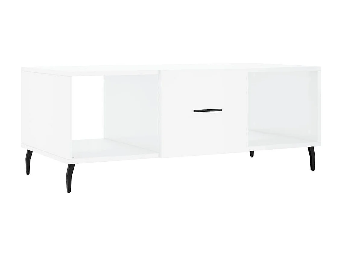 Salontafel 102x50x40 cm bewerkt hout hoogglans wit