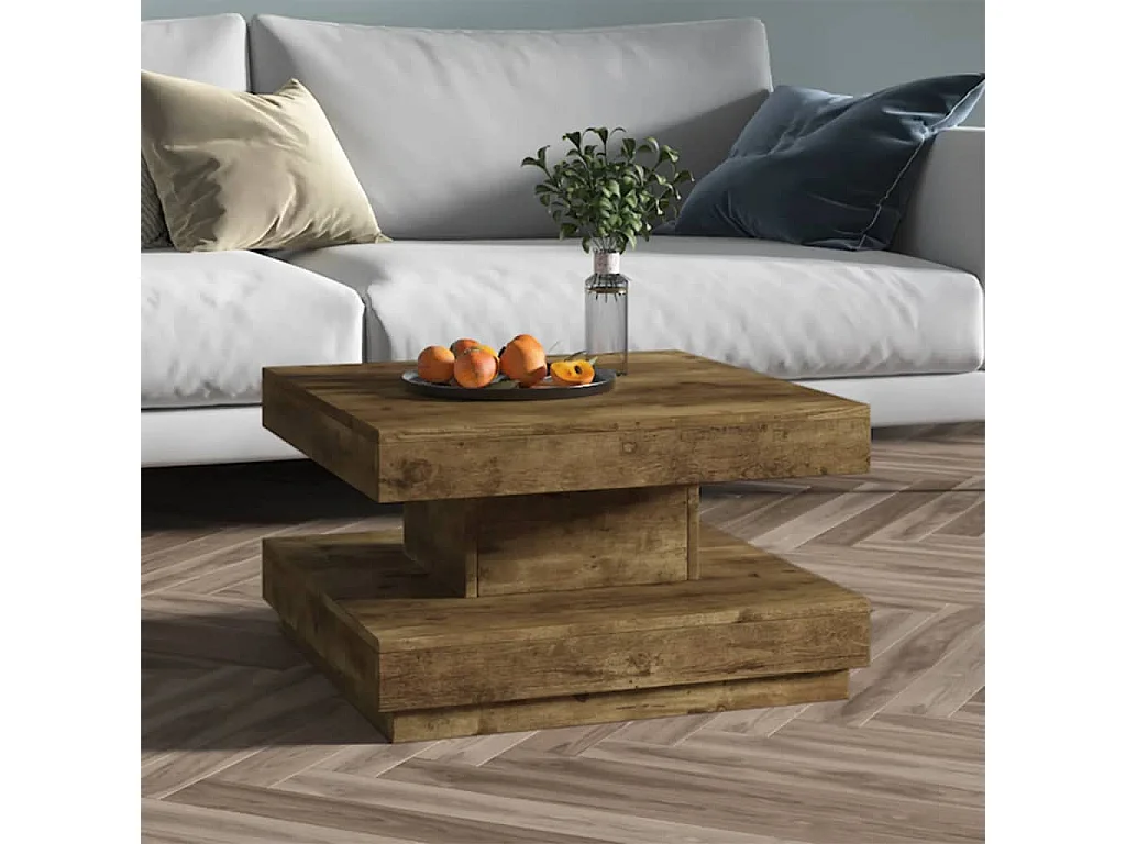 Couchtisch Dunkelbraun 60x60x35 cm MDF