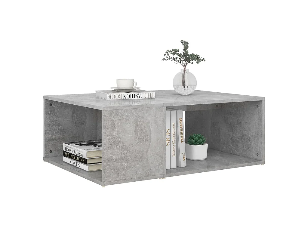 Salontafel 90x67x33 cm bewerkt hout betongrijs