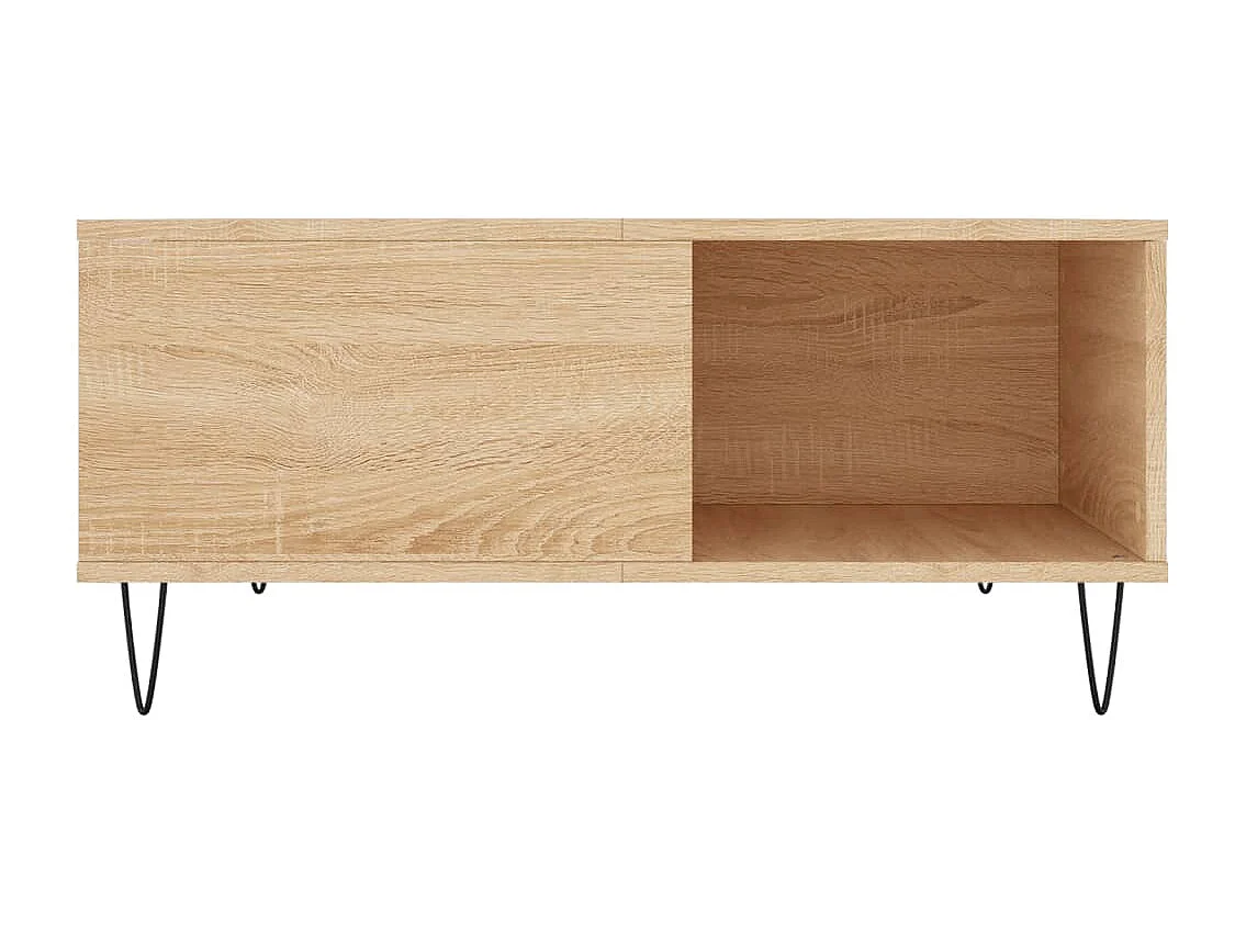 Table basse chêne sonoma 80x80x36,5 cm bois d'ingénierie