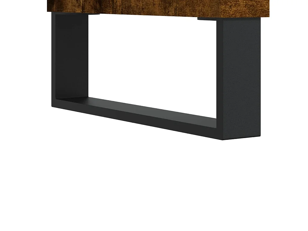 Table basse chêne fumé 90x60x35 cm bois d'ingénierie