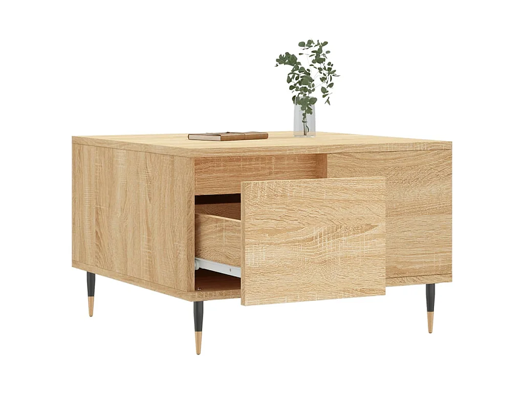 Tavolino Salotto Rovere Sonoma 55x55x36,5 cm Legno Multistrato