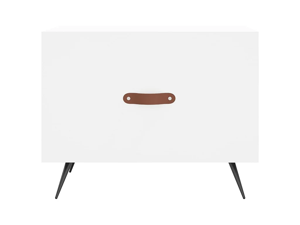 Table basse blanc 50x50x40 cm bois d'ingénierie