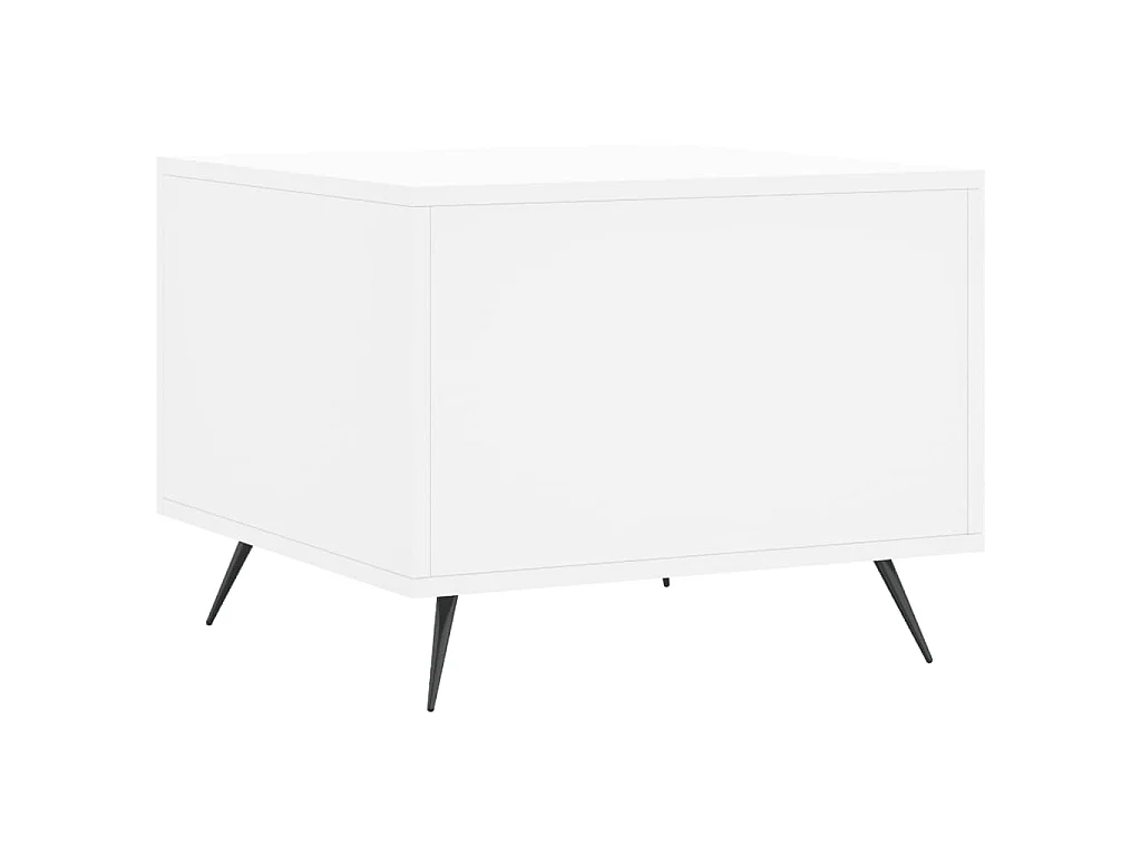 Table basse blanc 50x50x40 cm bois d'ingénierie