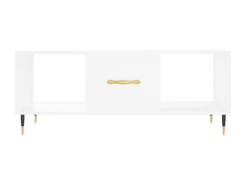 Table basse blanc 102x50x40 cm bois d'ingénierie