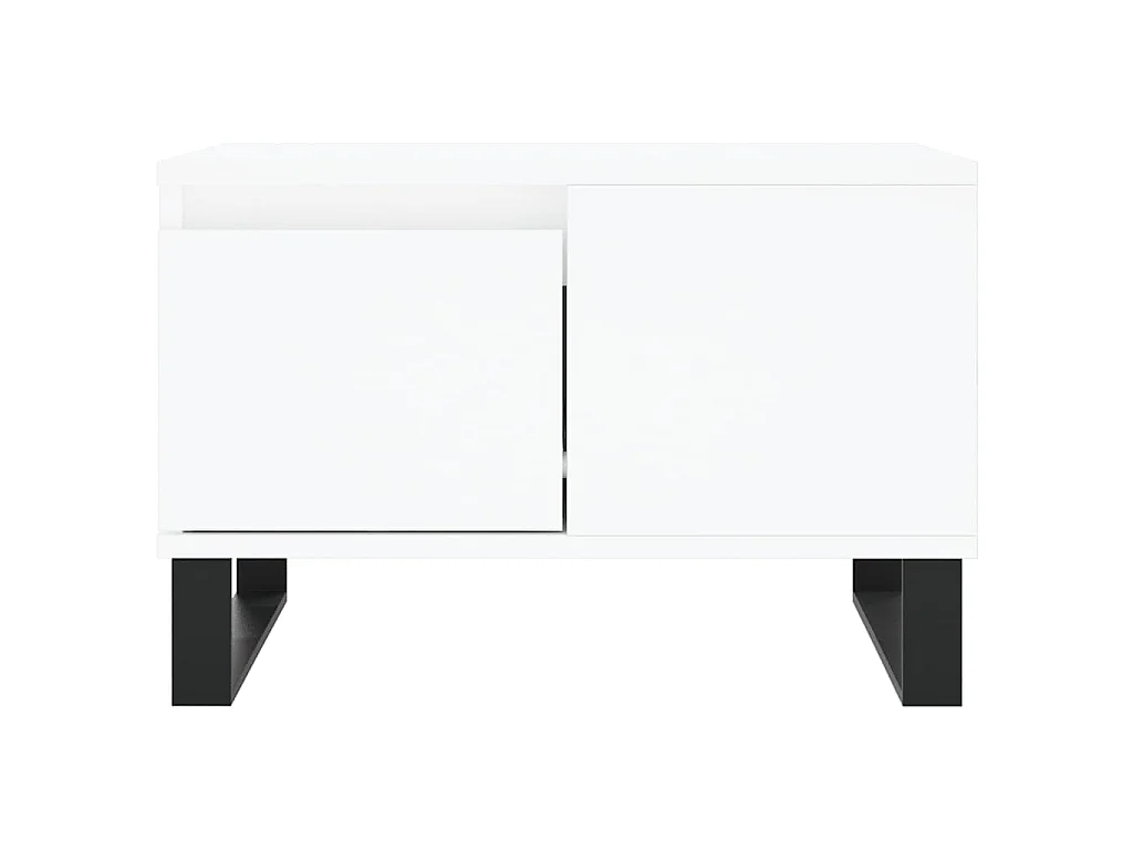Table basse blanc 55x55x36,5 cm bois d'ingénierie