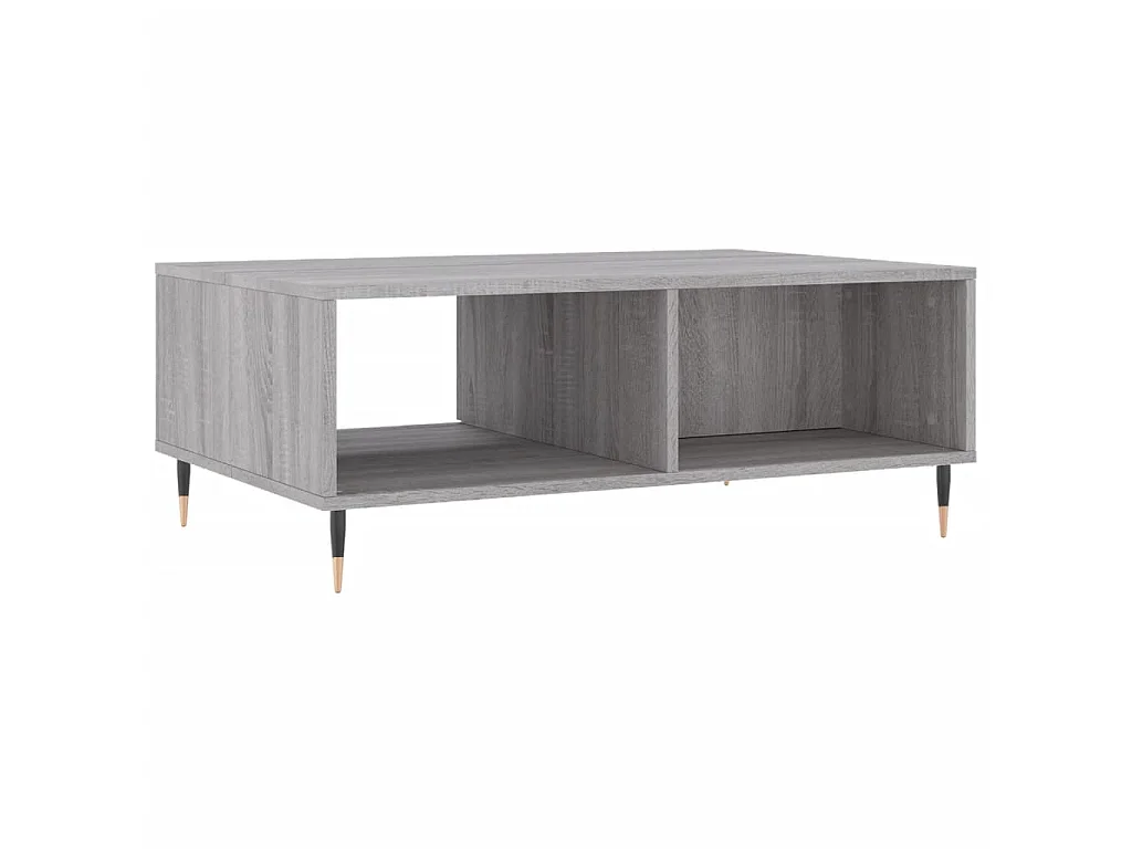 Table basse sonoma gris 90x60x35 cm bois d'ingénierie