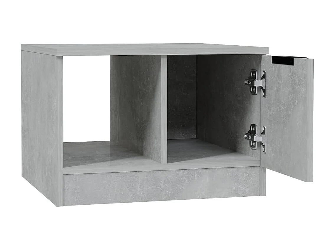 Table basse gris béton 50x50x36 cm bois d'ingénierie
