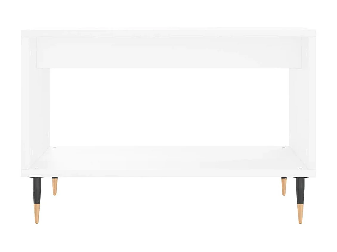 Table basse blanc 60x50x40 cm bois d'ingénierie