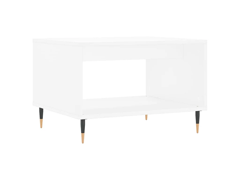 Table basse blanc 60x50x40 cm bois d'ingénierie
