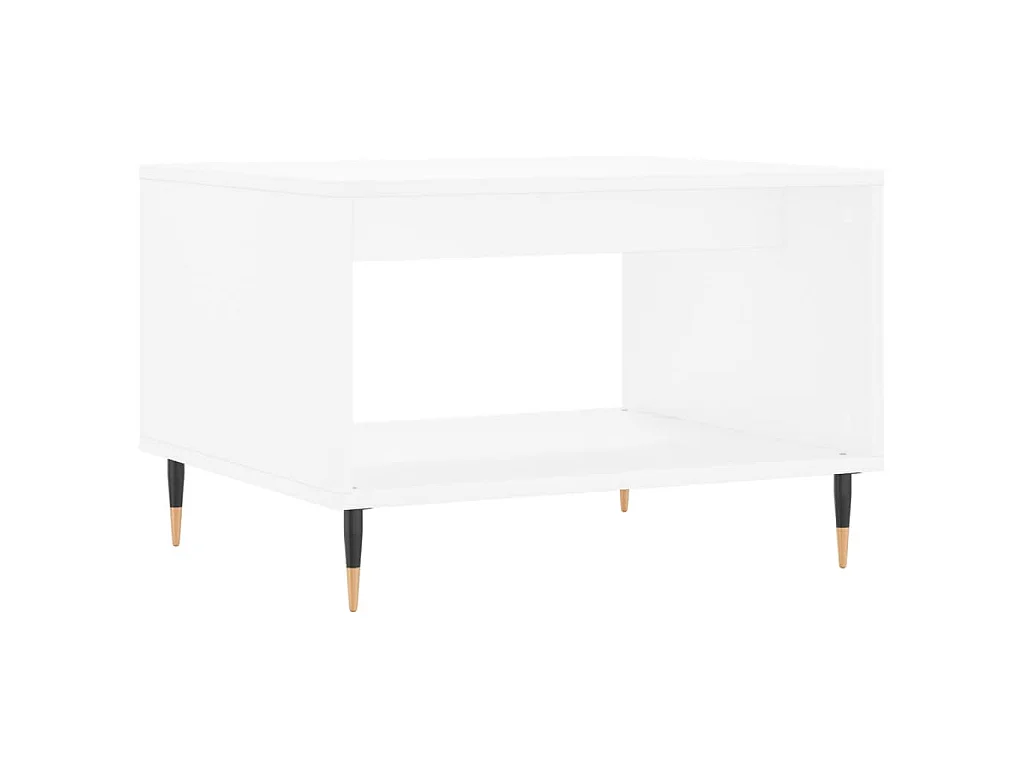 Table basse blanc 60x50x40 cm bois d'ingénierie