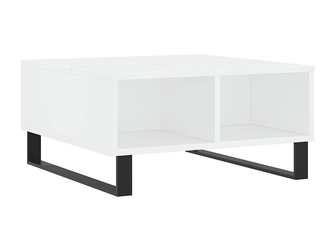 Tavolino da Salotto Bianco 60x60x30 cm in Legno Multistrato