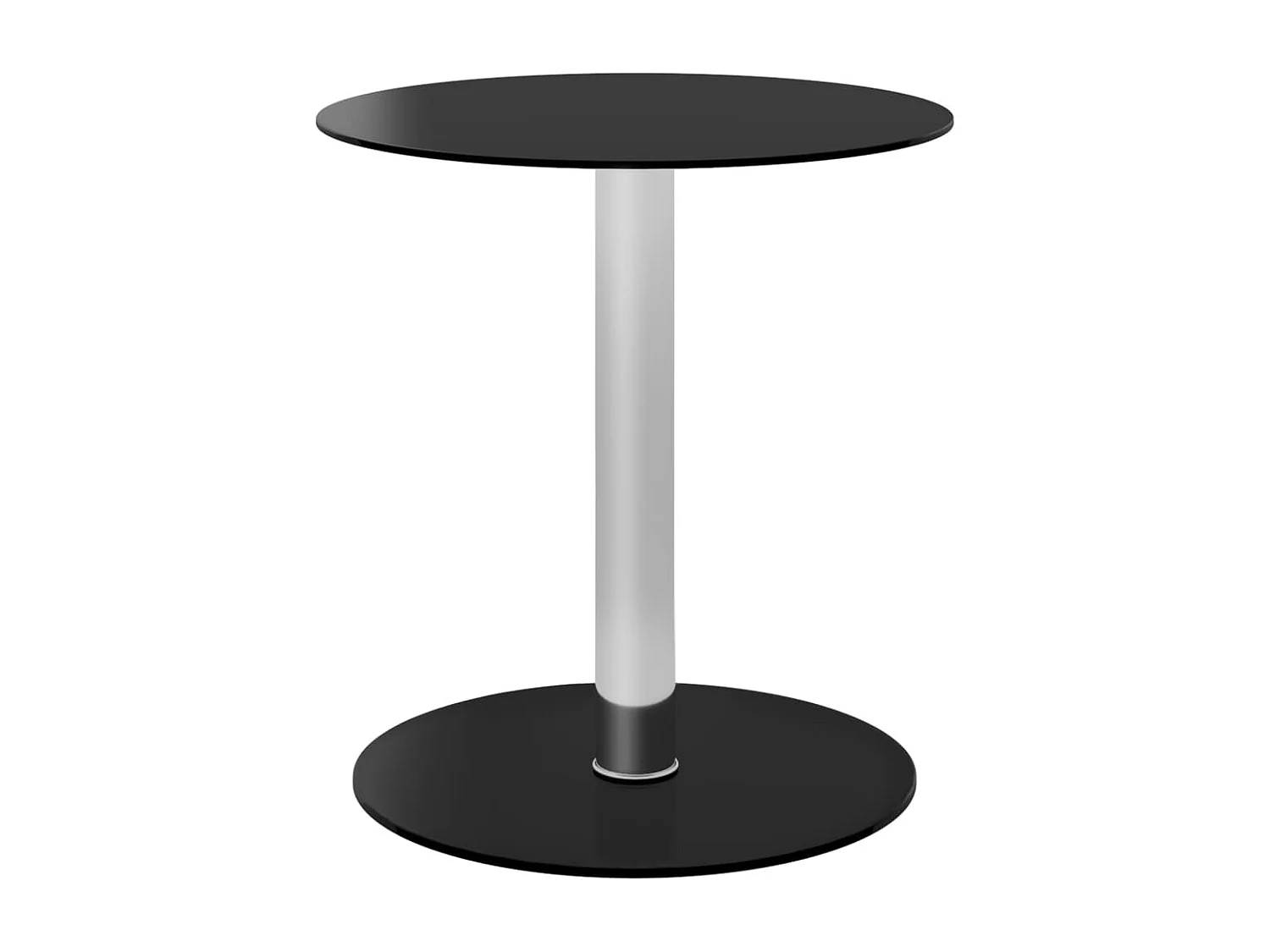 Table basse Noir 40 cm Verre trempé