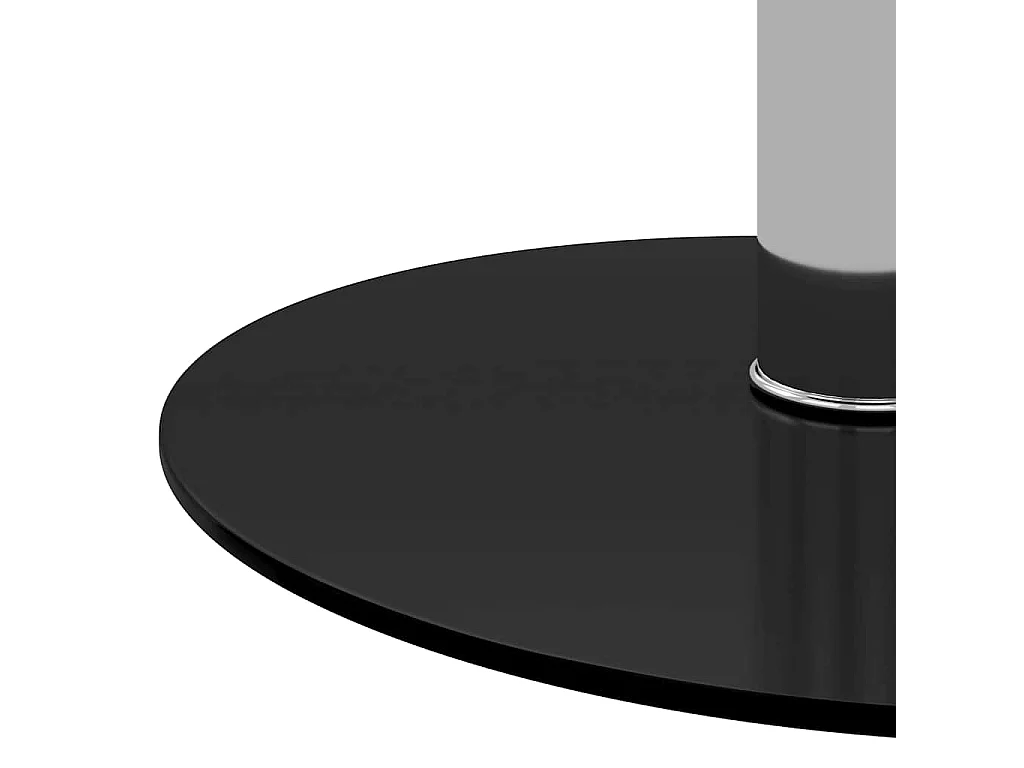 Table basse Noir 40 cm Verre trempé
