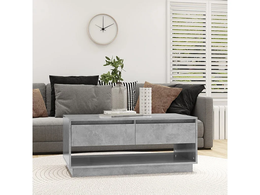 Salontafel 102,5x55x44 cm bewerkt hout betongrijs