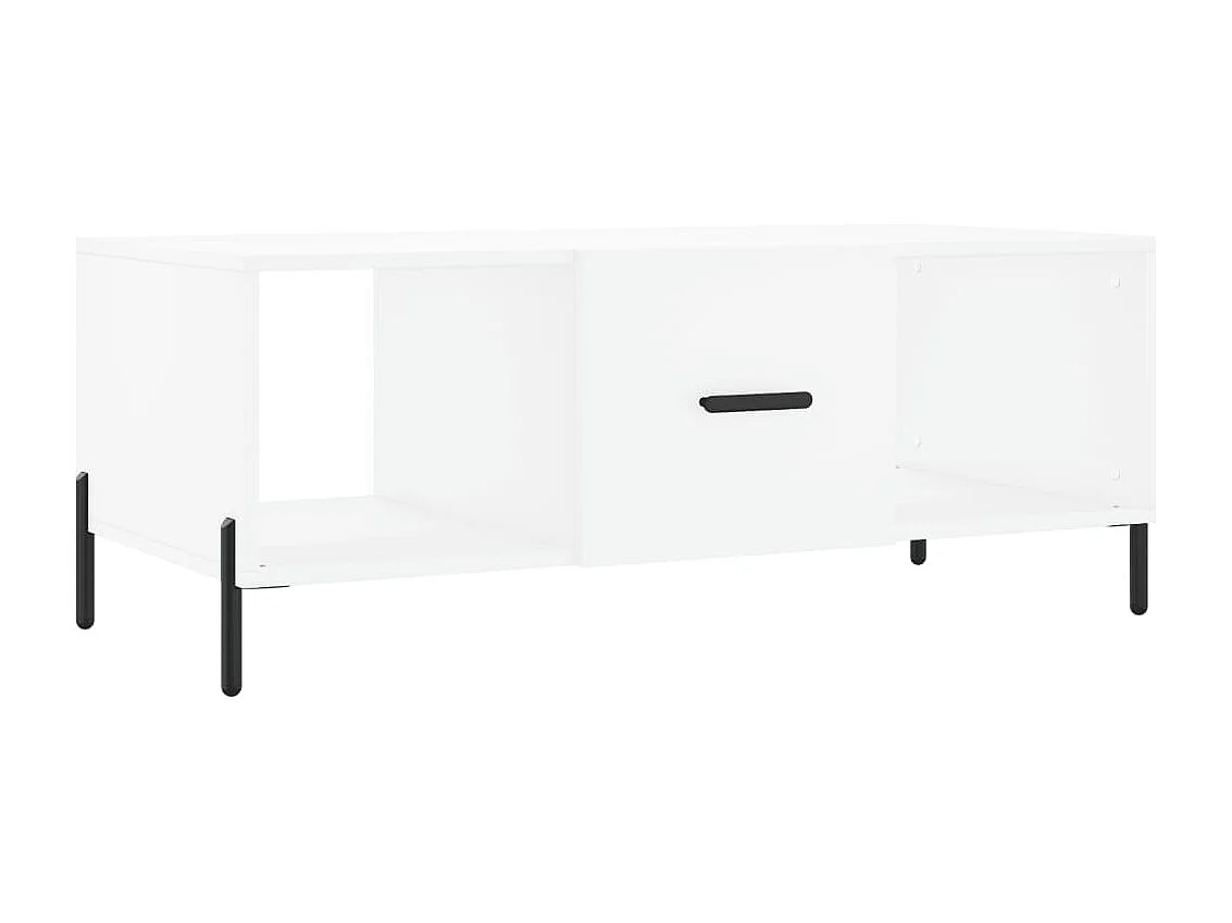 Table basse blanc 102x50x40 cm bois d'ingénierie