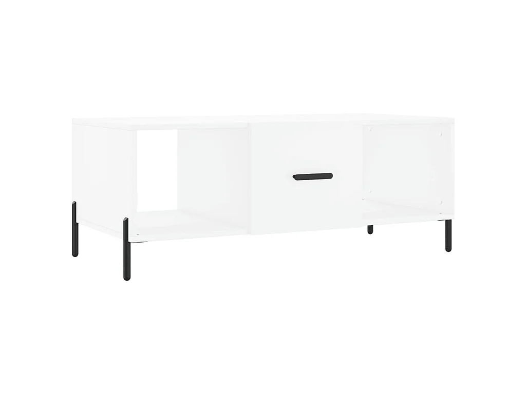 Table basse blanc 102x50x40 cm bois d'ingénierie