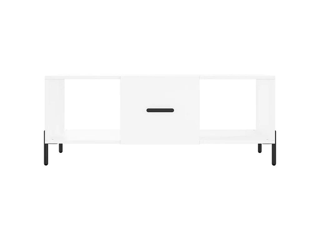 Table basse blanc 102x50x40 cm bois d'ingénierie
