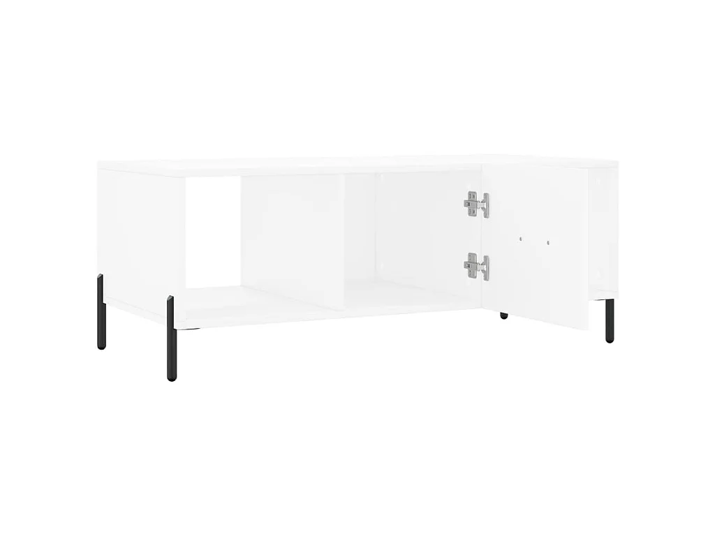 Table basse blanc 102x50x40 cm bois d'ingénierie