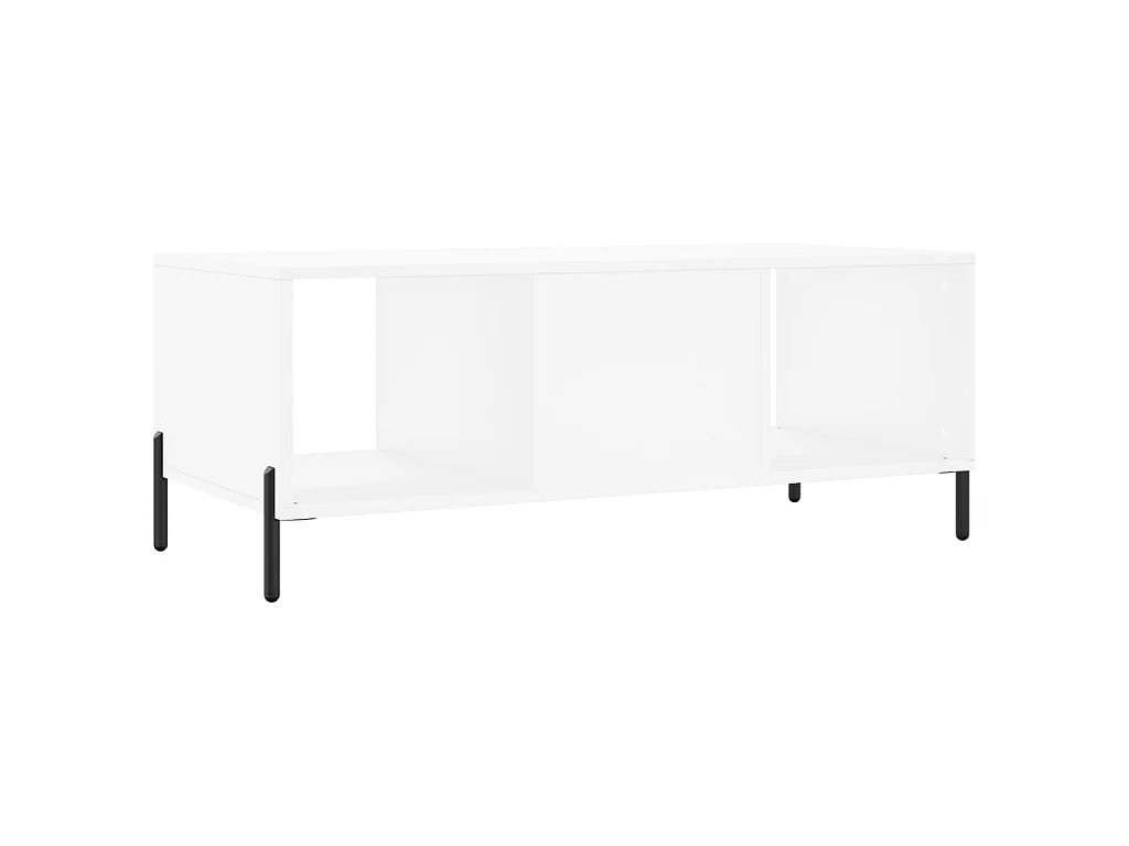 Table basse blanc 102x50x40 cm bois d'ingénierie