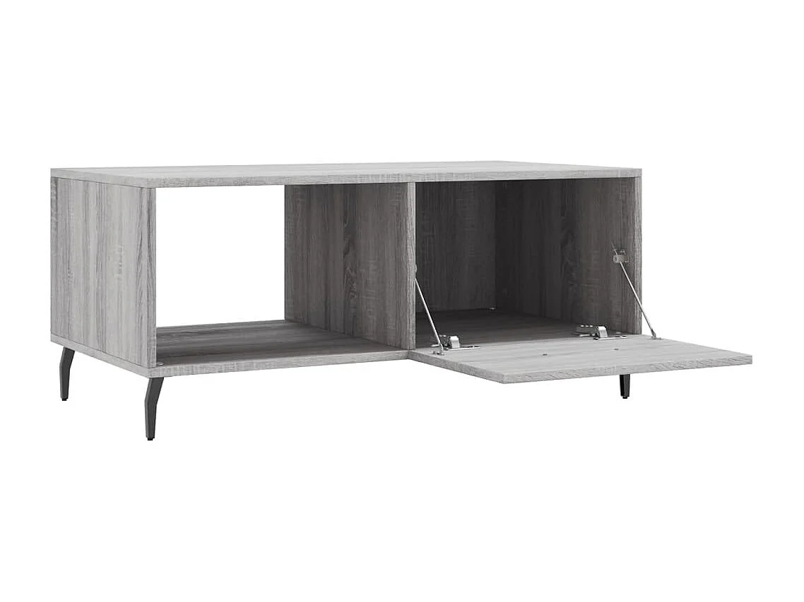 Mesa de centro 90x50x40 cm derivados de madeira cinzento sonoma