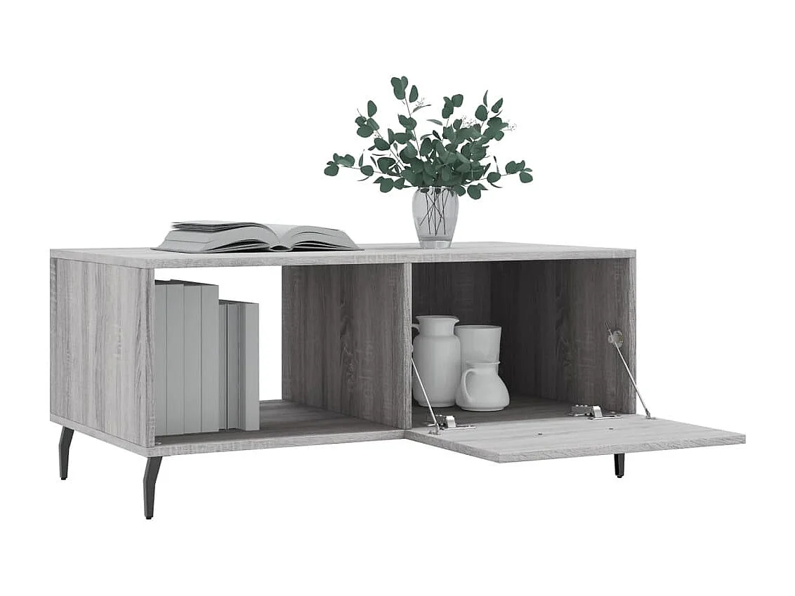 Table basse sonoma gris 90x50x40 cm bois d'ingénierie