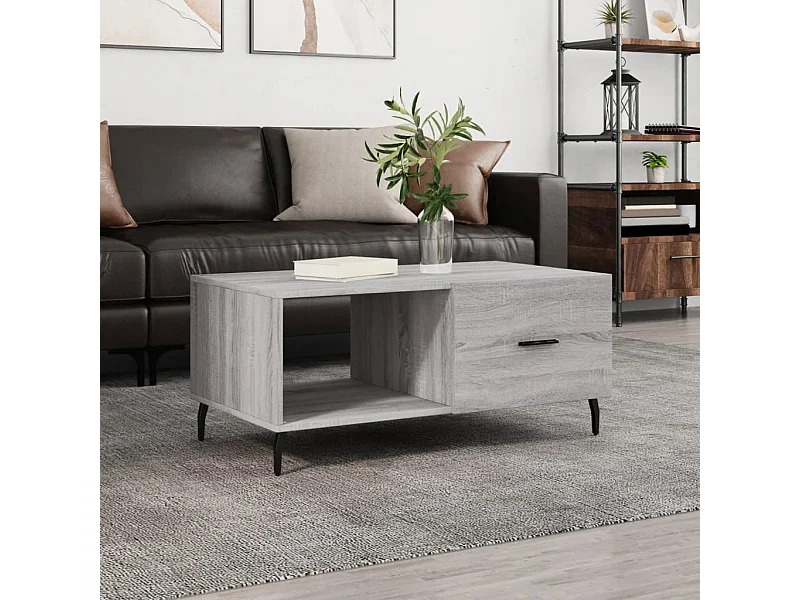 Couchtisch Grau Sonoma 90x50x40 cm Holzwerkstoff