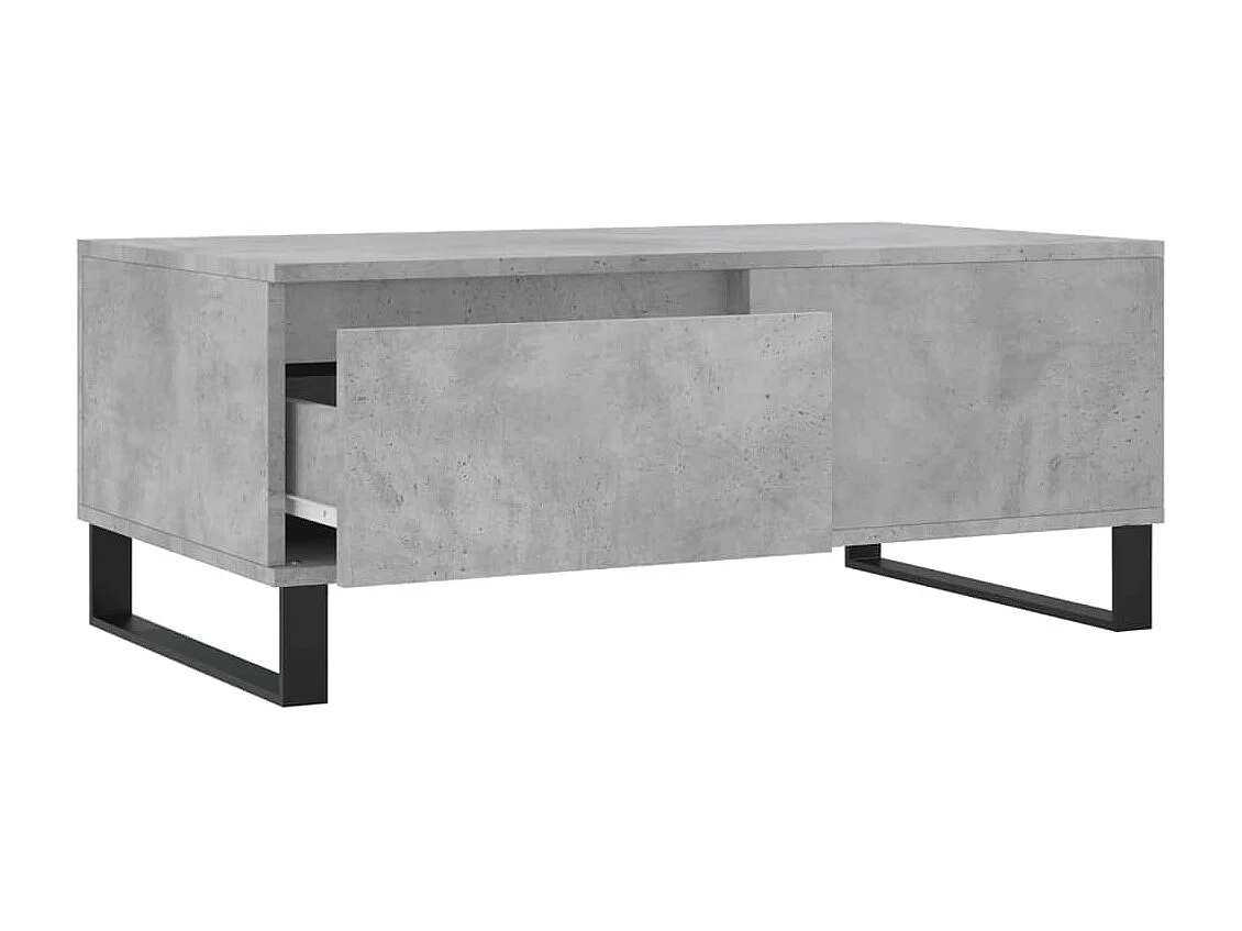 Mesa de centro 90x50x36,5 cm derivados madeira cinzento cimento