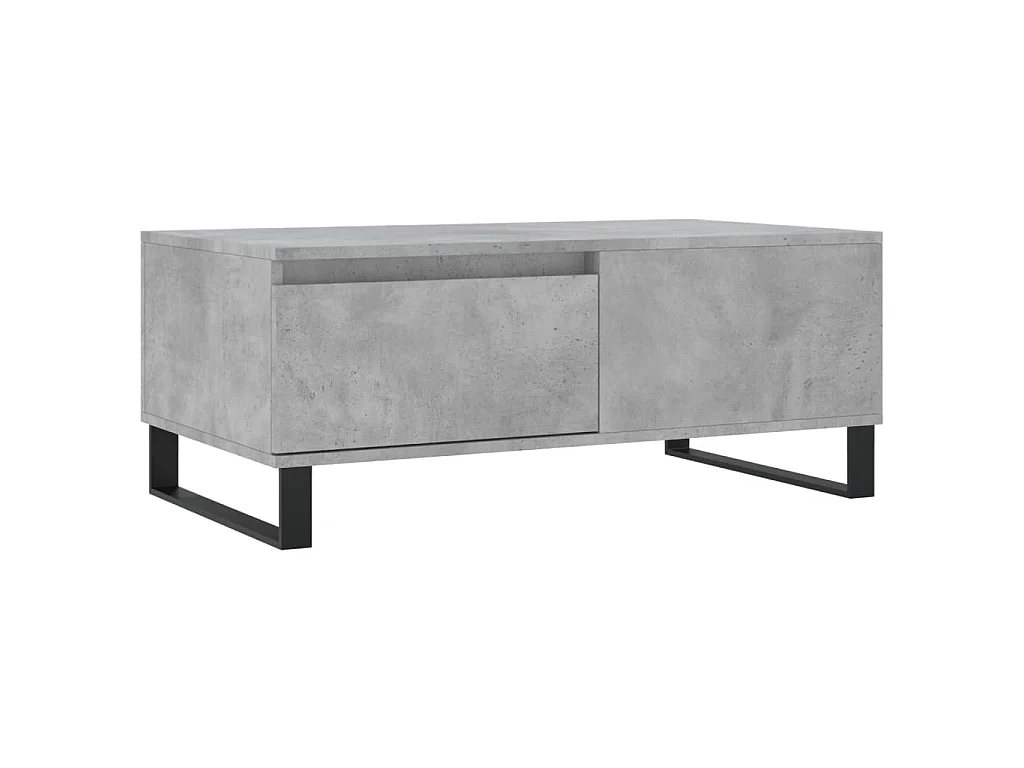 Table basse Gris béton 90x50x36,5 cm Bois d'ingénierie