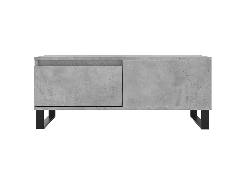 Table basse Gris béton 90x50x36,5 cm Bois d'ingénierie