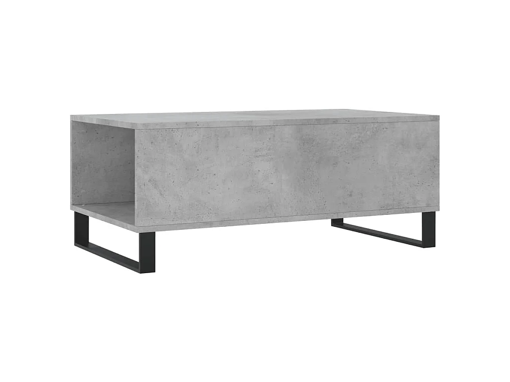 Table basse Gris béton 90x50x36,5 cm Bois d'ingénierie