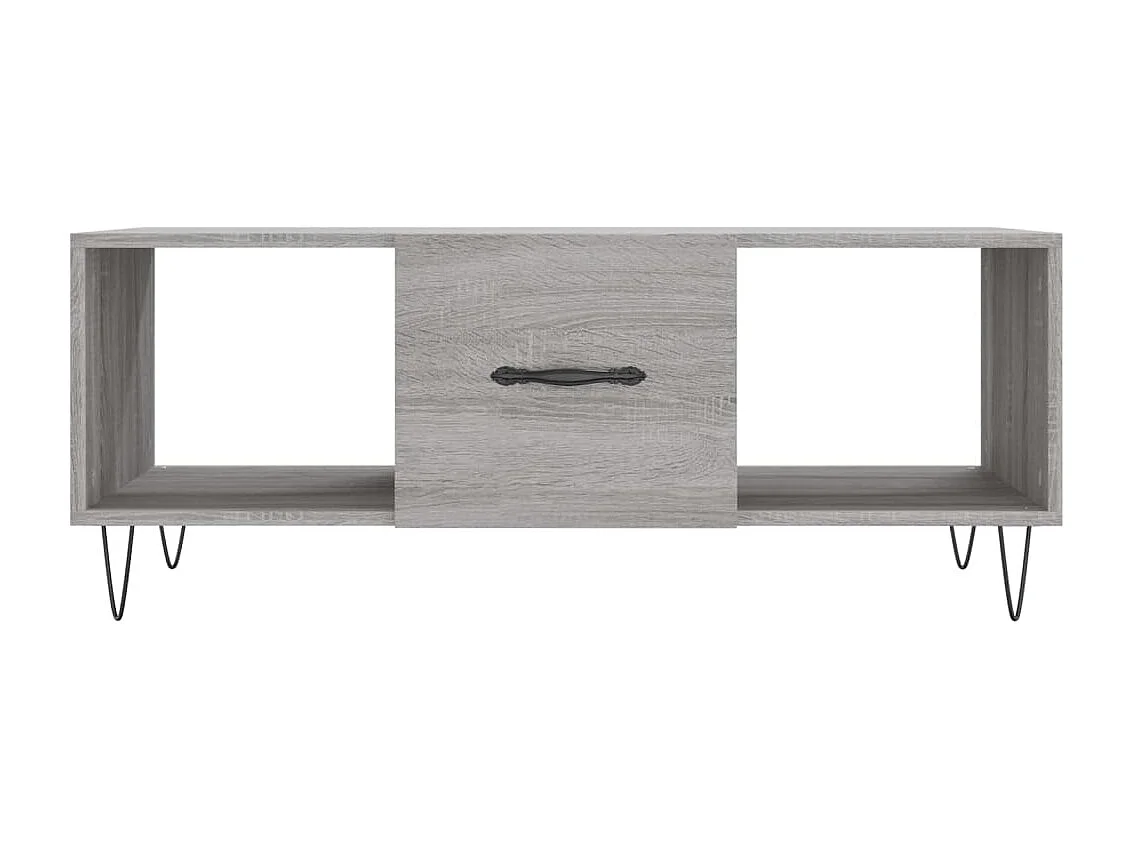 Mesa de centro madera contrachapada gris Sonoma 102x50x40 cm
