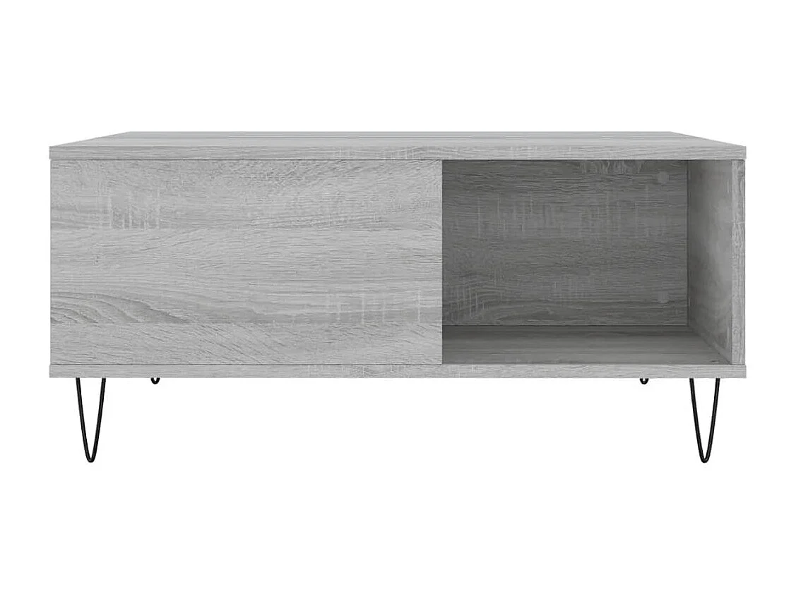 Table basse sonoma gris 80x80x36,5 cm bois d'ingénierie