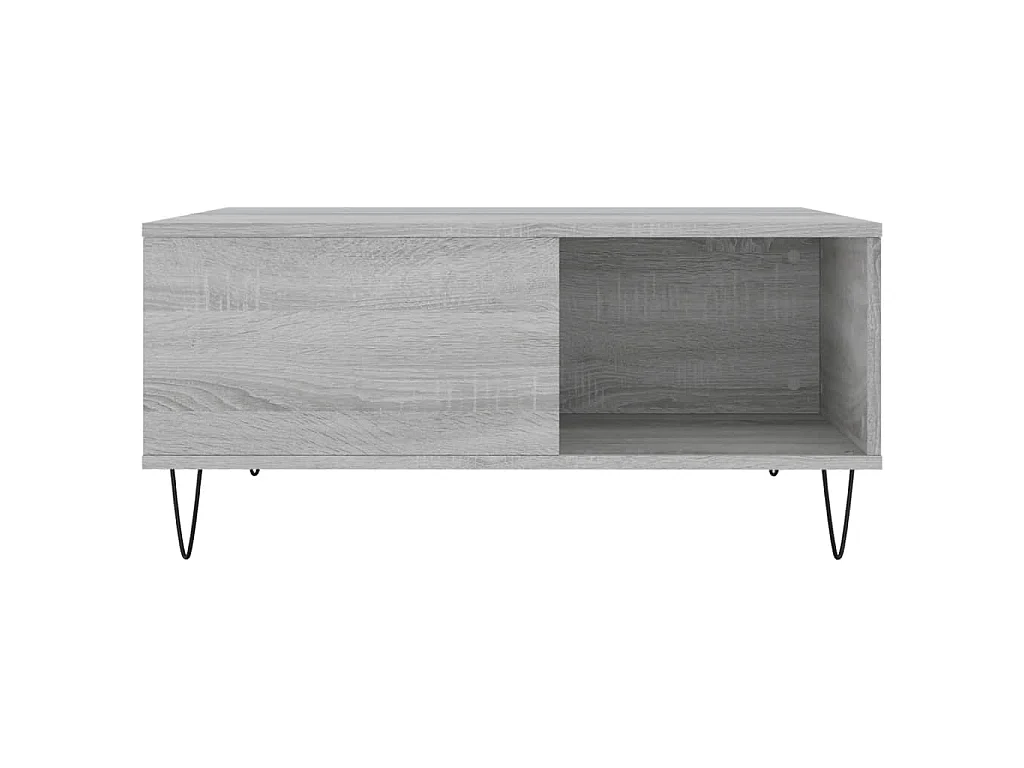 Tavolino Salotto Grigio Sonoma 80x80x36,5 cm Legno Multistrato