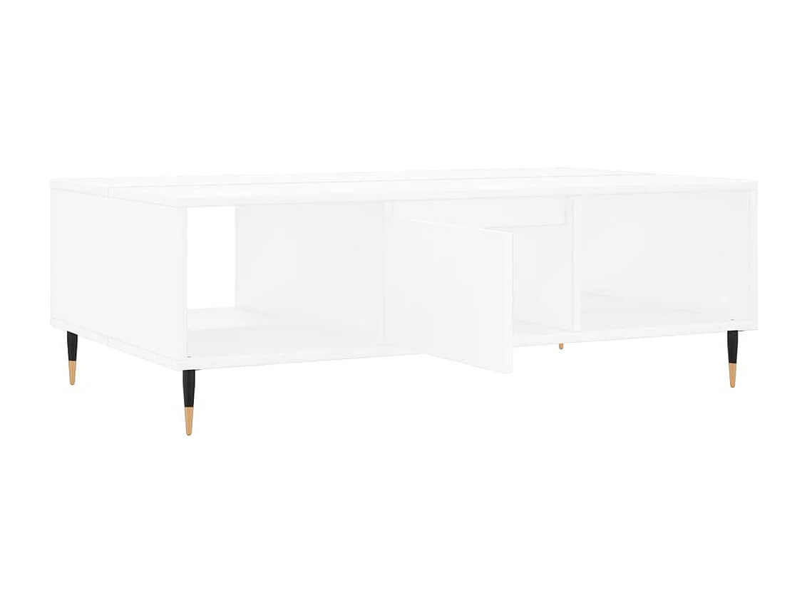 Table basse blanc 104x60x35 cm bois d'ingénierie