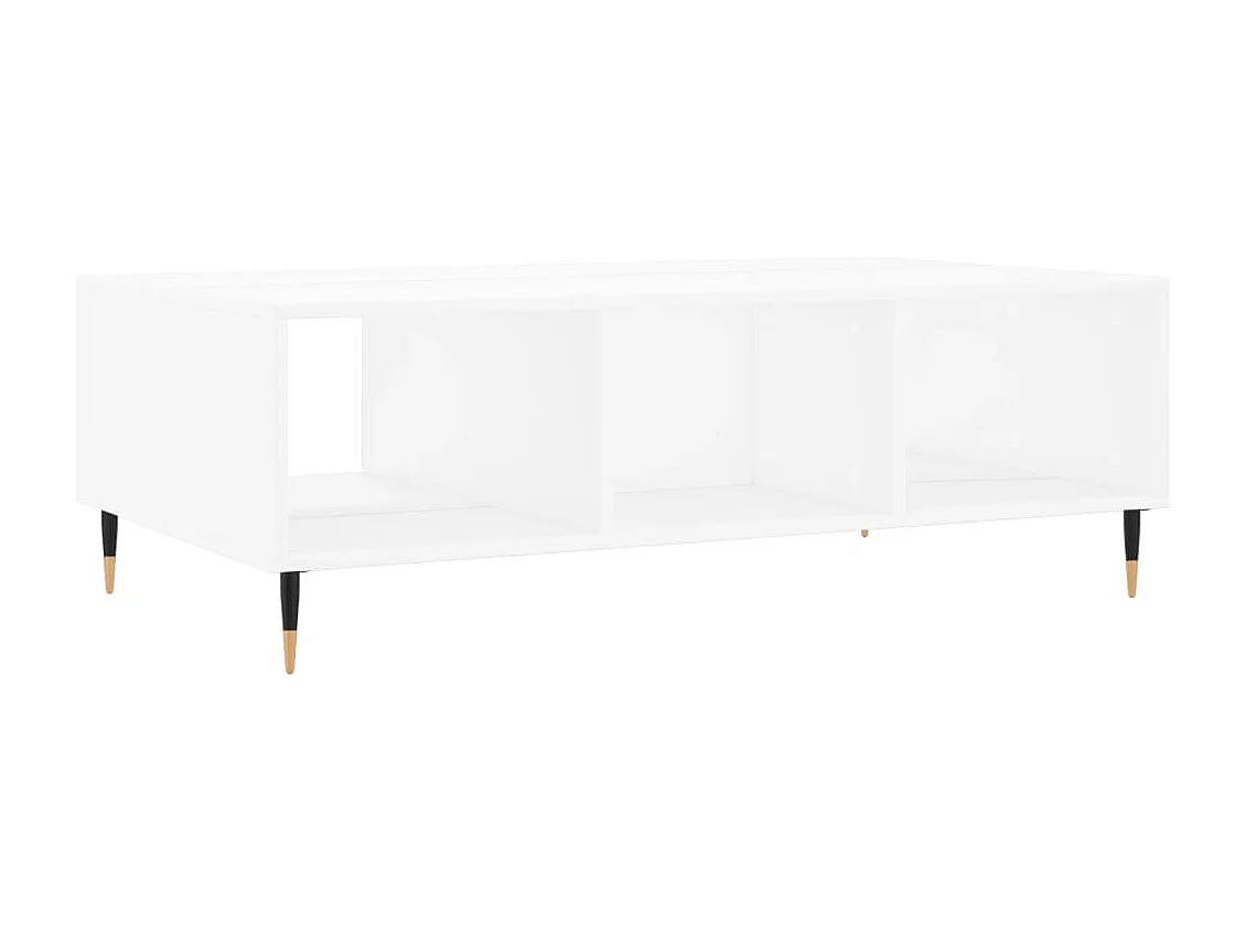 Table basse blanc 104x60x35 cm bois d'ingénierie